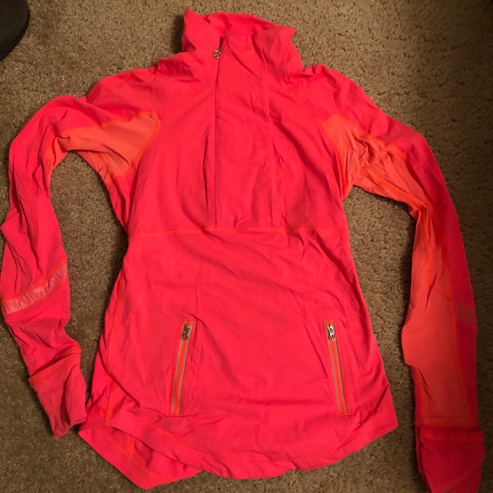 Lulu Lemon coral quarter zip
